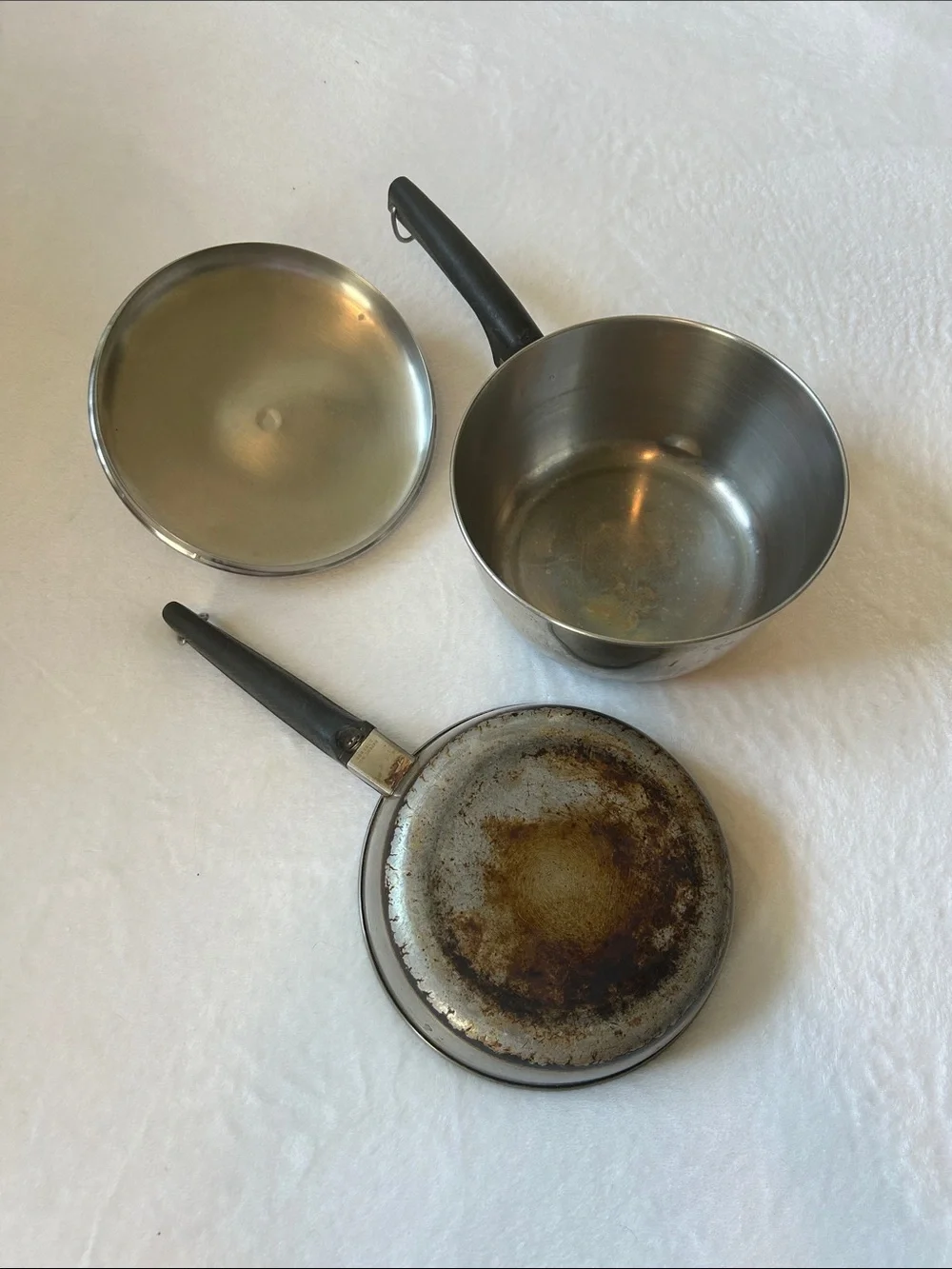 Vintage West Bend Stainless Steel Saucepan and Pot
